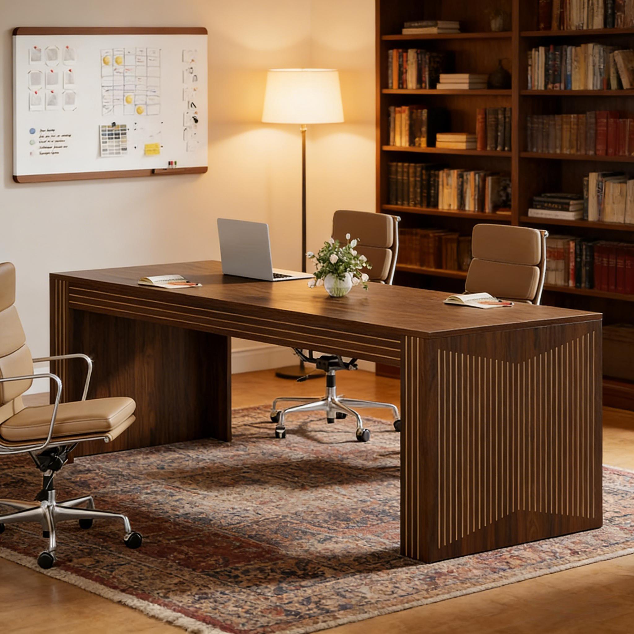 Minimalist Executive Desk - Stylish Computer Writing Desk.