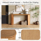 Vintage Beaded Console Table with Reversible Curved Legs.