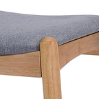 Mid-Century Modern Dining Set: Rubberwood Table & 4 Chairs.