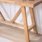 Farmhouse A-Frame Console Table - 58.5" Wide.