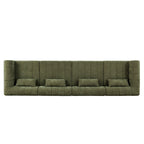 Green Modular Sectional Sofa - 145.5 Inch Design.