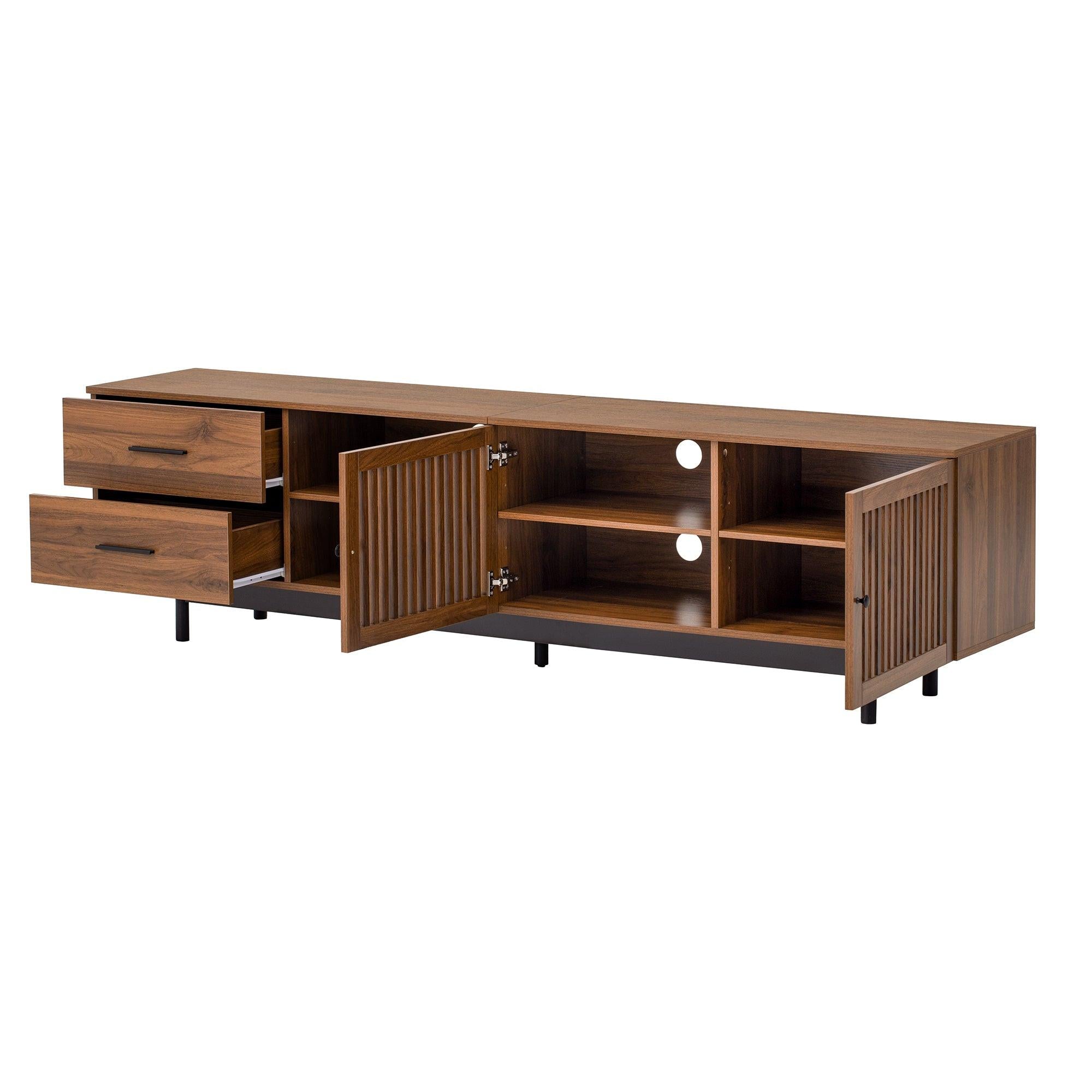 Modern TV Stand for 85 Inch TV with Cable Management.
