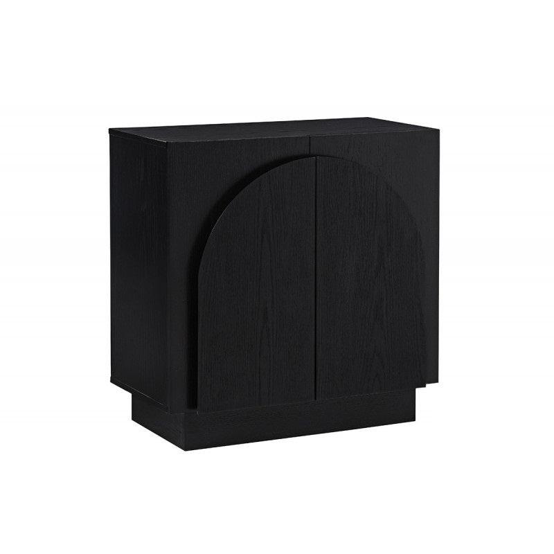 Modern Black Sideboard Cabinet for Living Room Storage.
