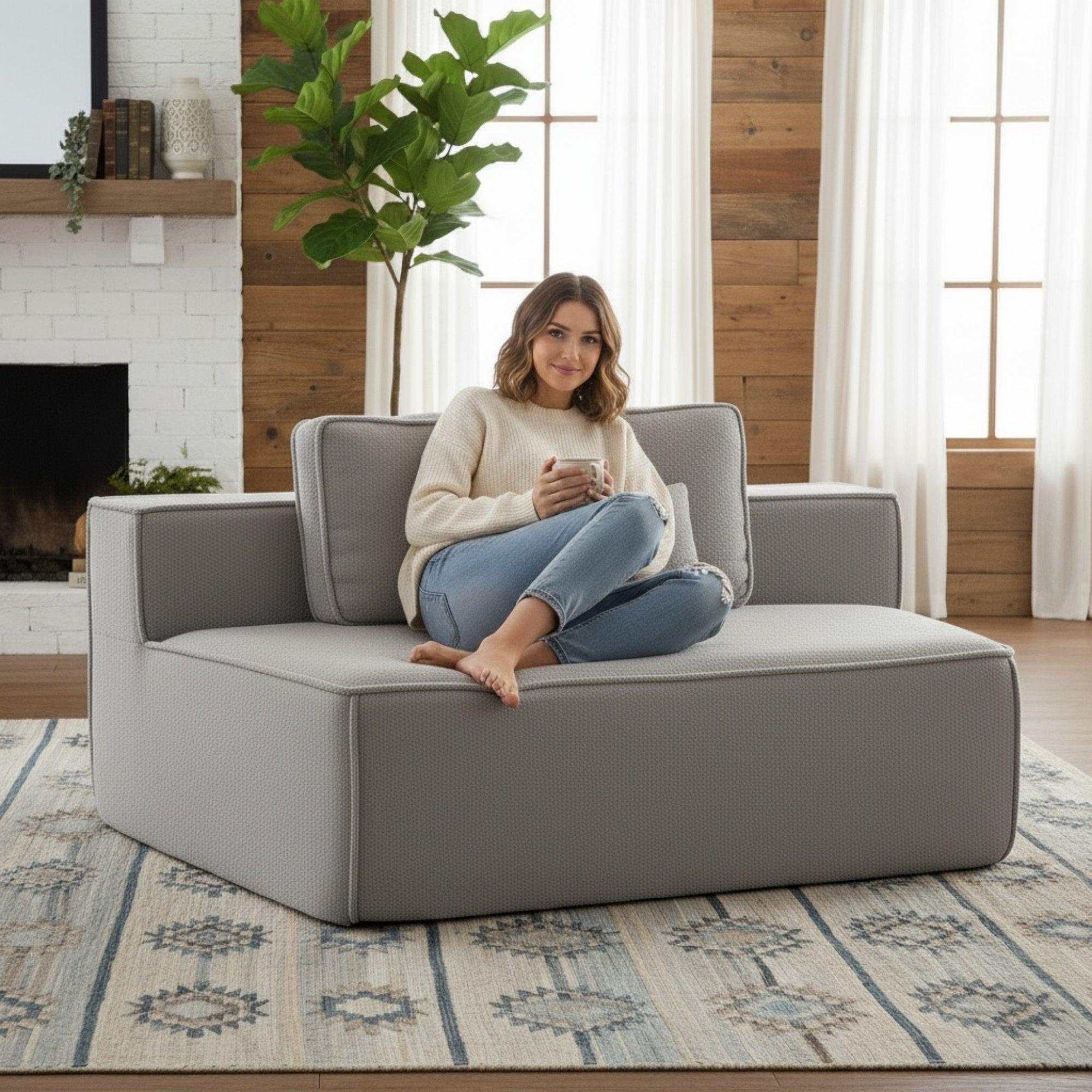 Teddy Fabric Single Sofa Chair for Cozy Interiors.