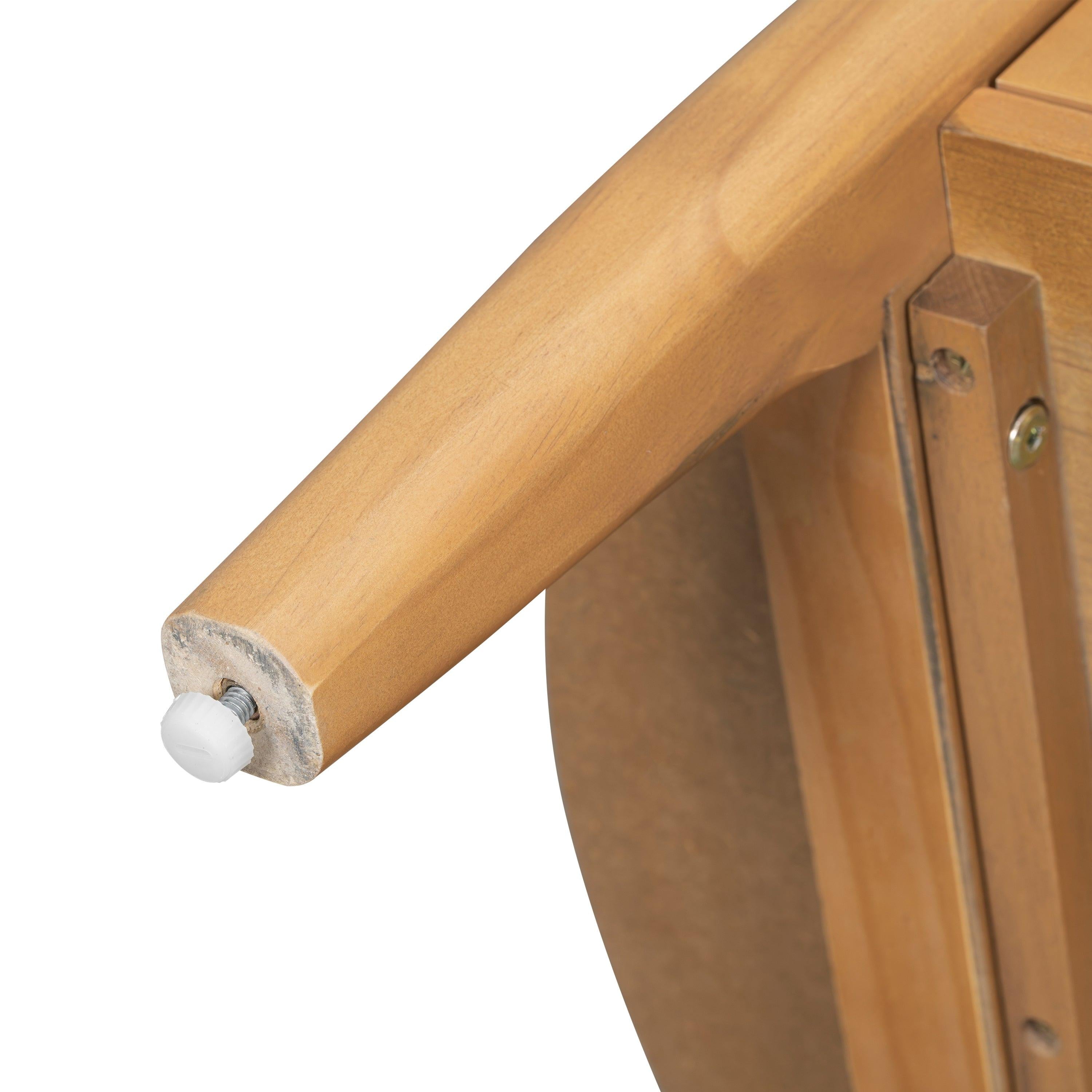 Natural Wood Storage Cabinet for Entryway - 4 Doors.