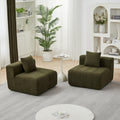 Modular Chenille Sectional Sofa with 2 Pillows.