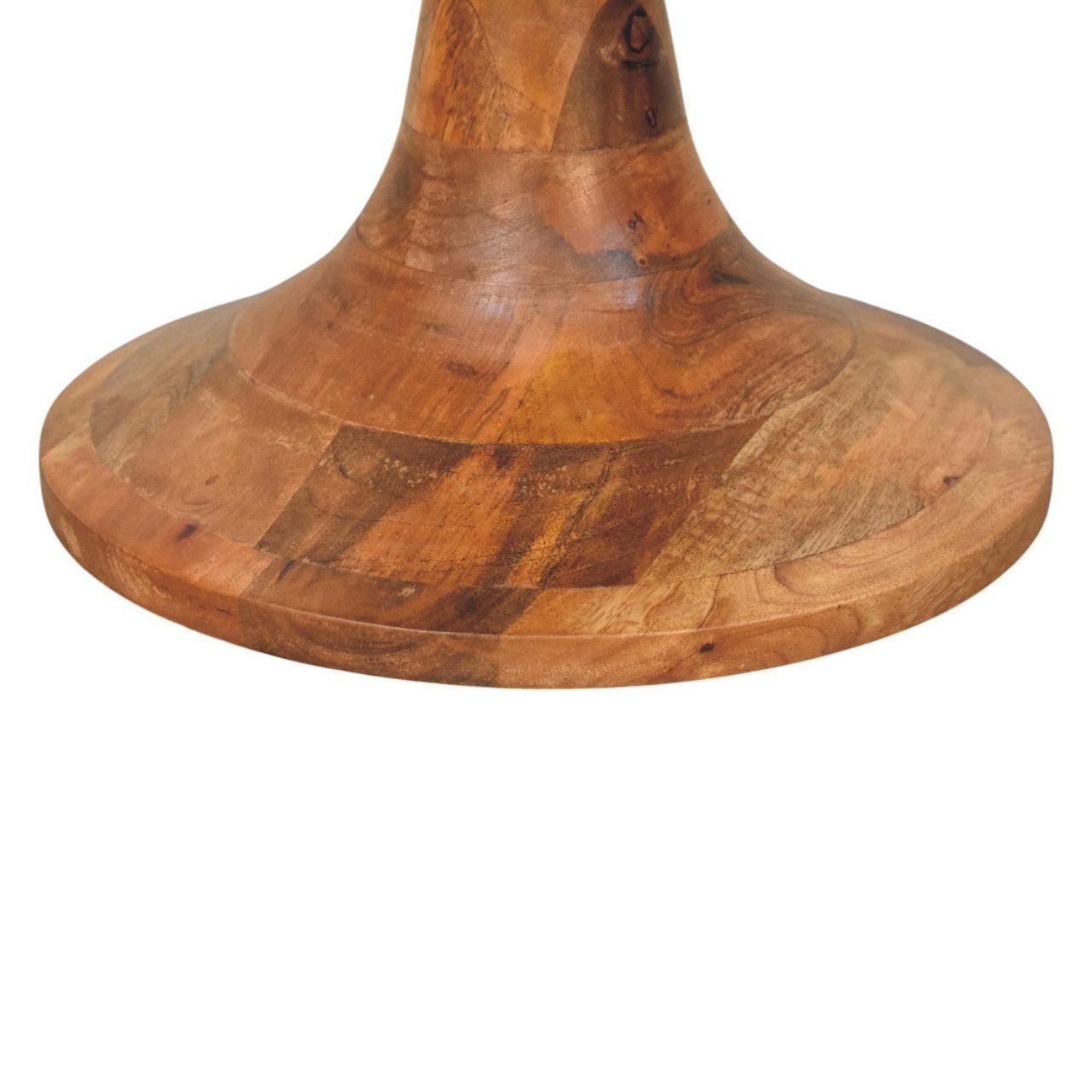 Solid Wood Boucle Teak Accent Stool for Modern Living.