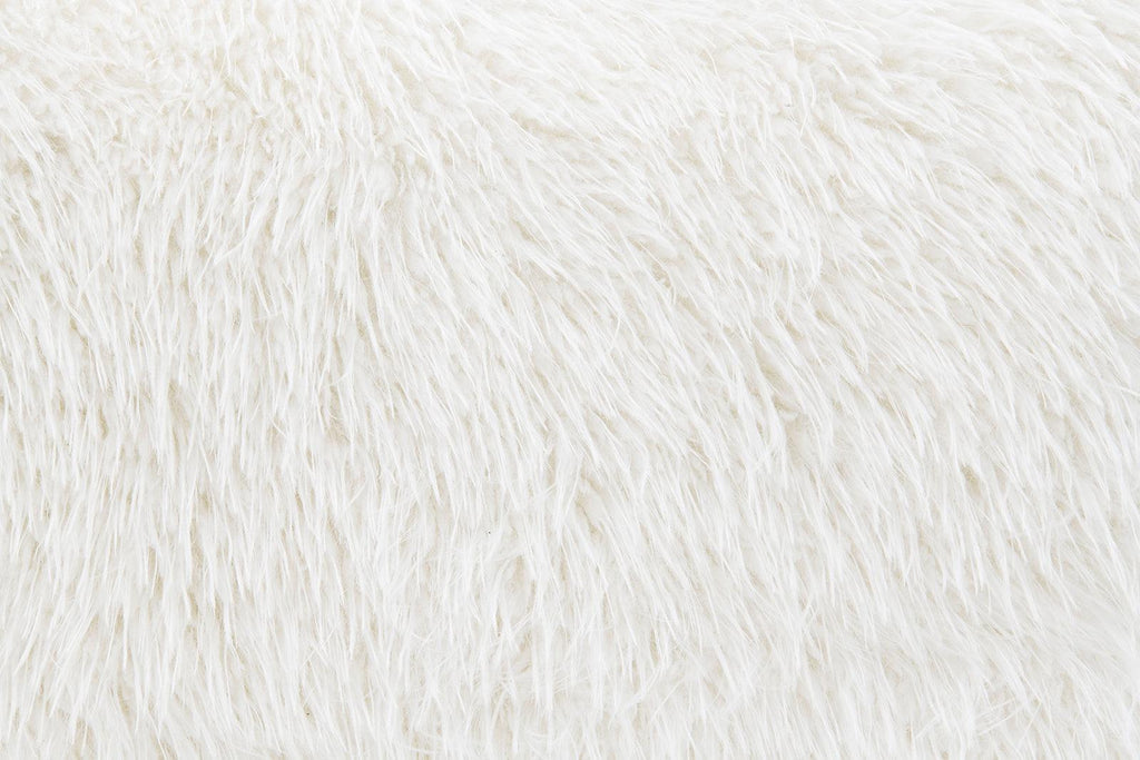 Contemporary White Swivel Chair with Ball Pillow.