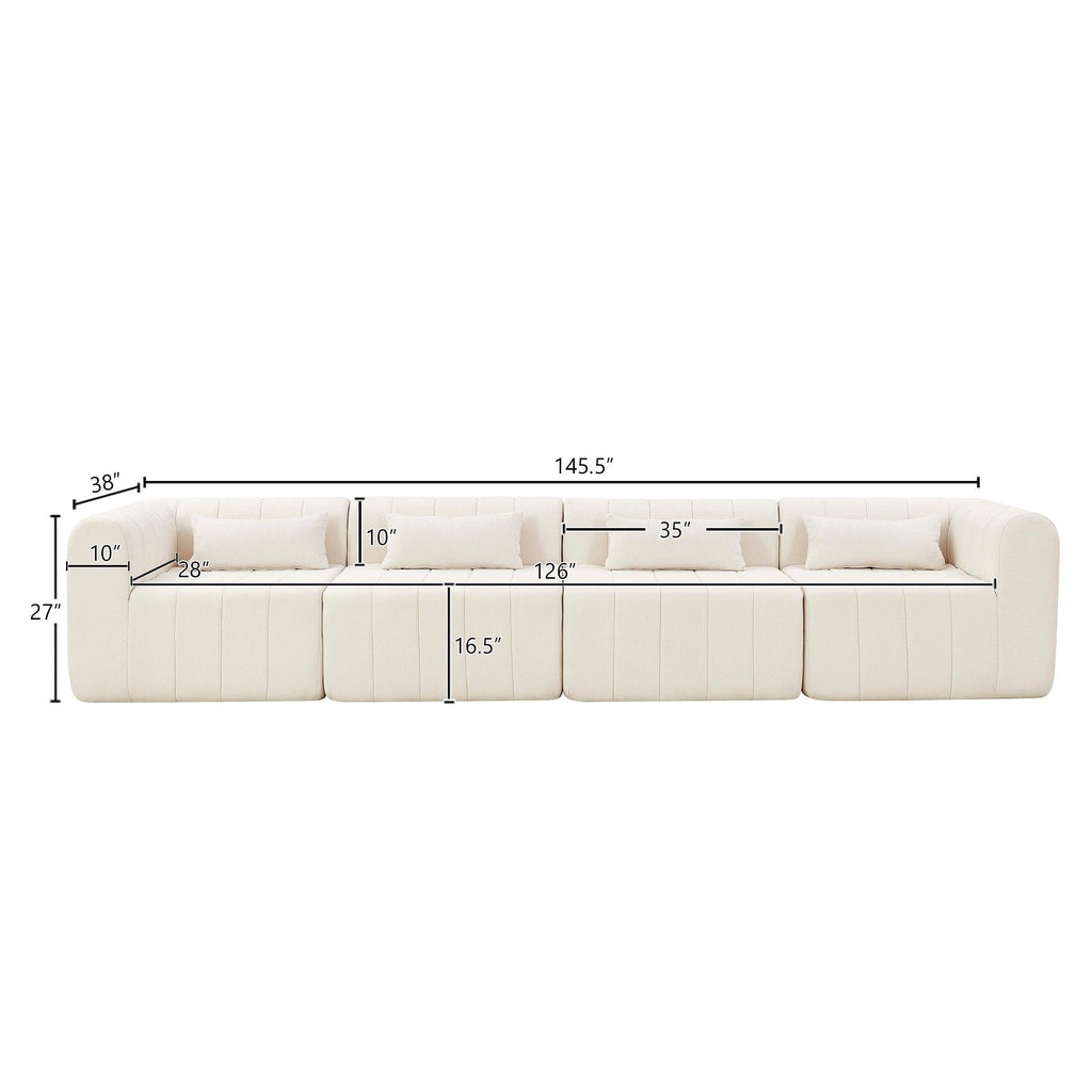 145.5 Inch Modular Sectional Sofa for Living Room.
