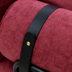 Modern Loveseat Sofa 59' Sofa Couch 2-Seater with USB Ports, Unique Cylindrical Armrests, Red Chenille