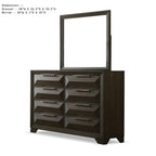 Transitional Dresser with Mirror for Stylish Storage.