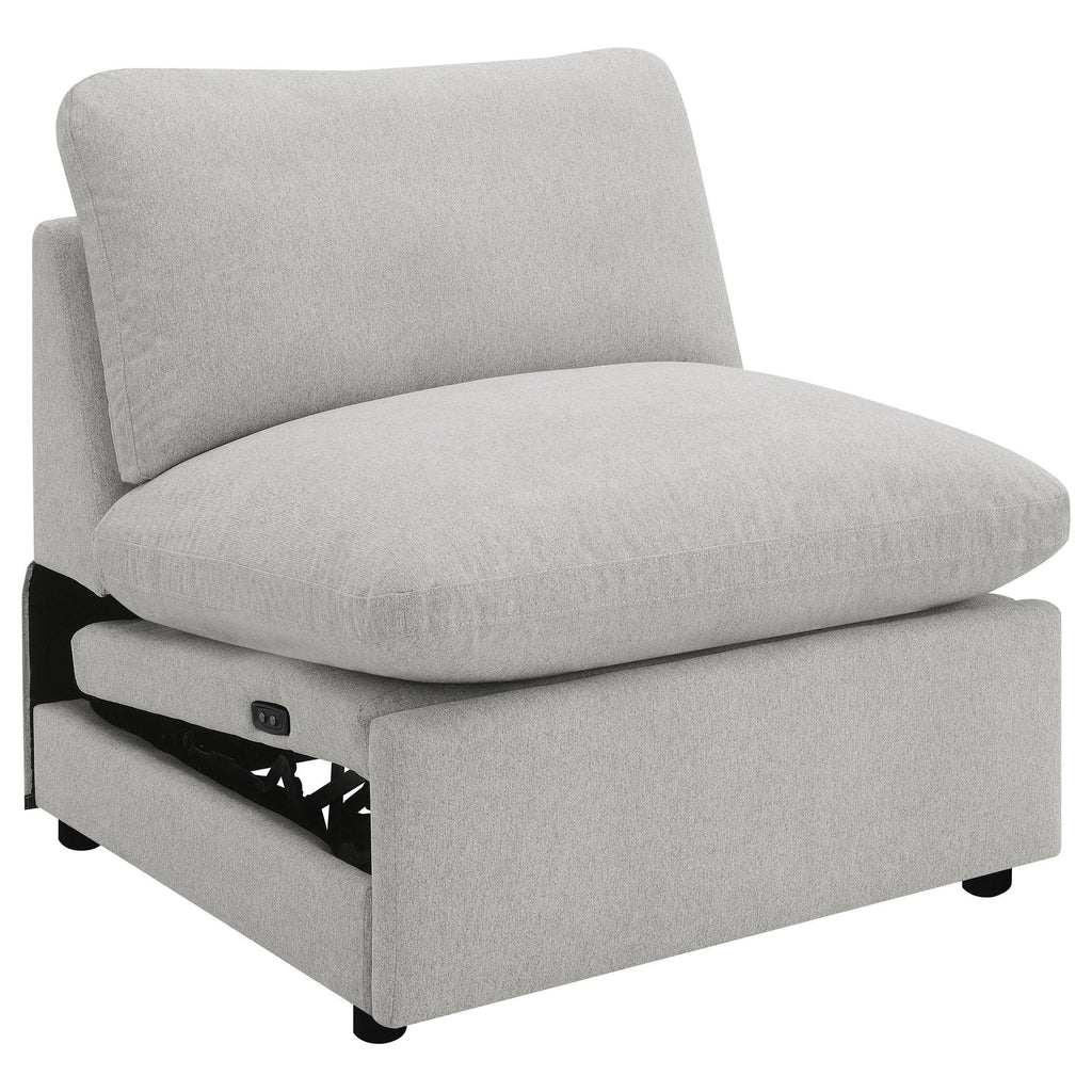 Hollander Grey 5-Piece Modular Power Reclining Sectional.