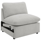 Hollander Grey 5-Piece Modular Power Reclining Sectional.