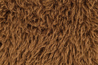 Camel Brown Faux Fur Accent Swivel Chair with Pillow.
