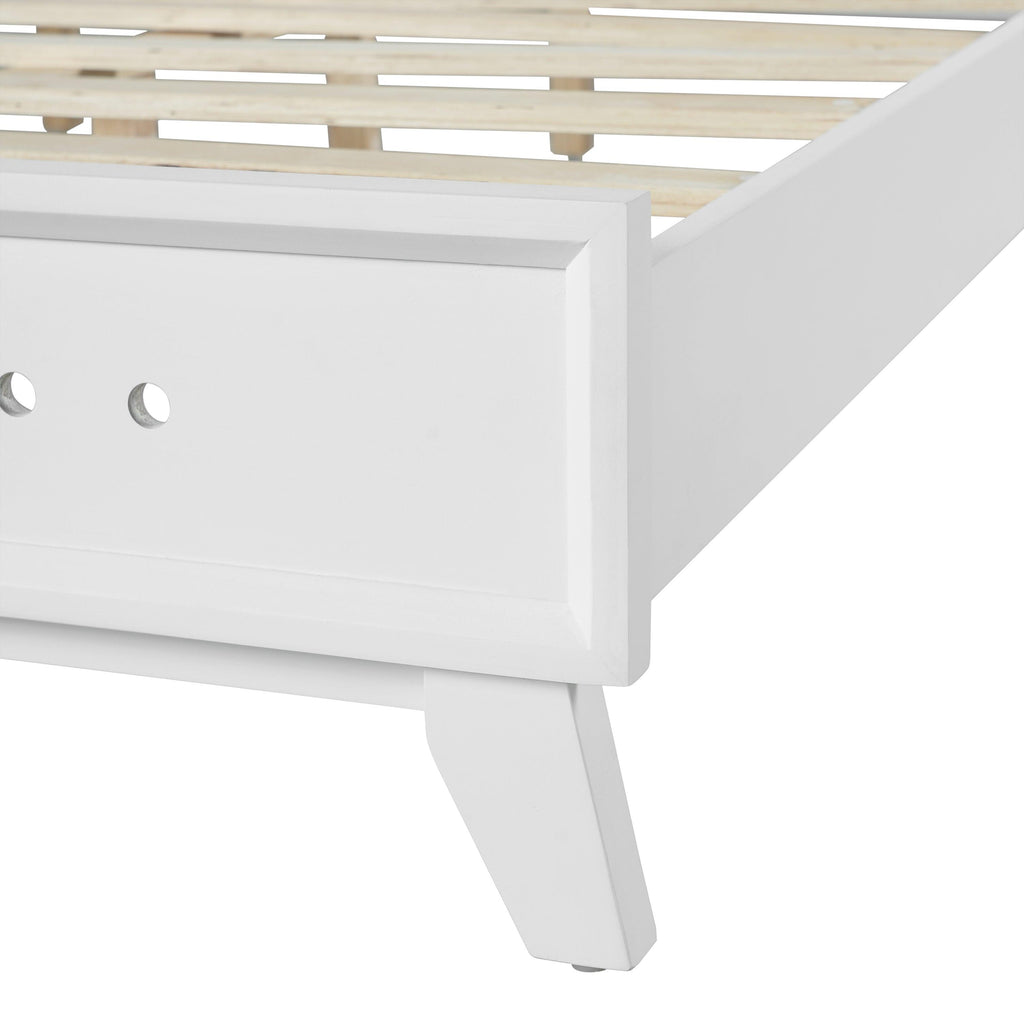 Pine Solid Wood King Size Bed - No Box Spring Needed.