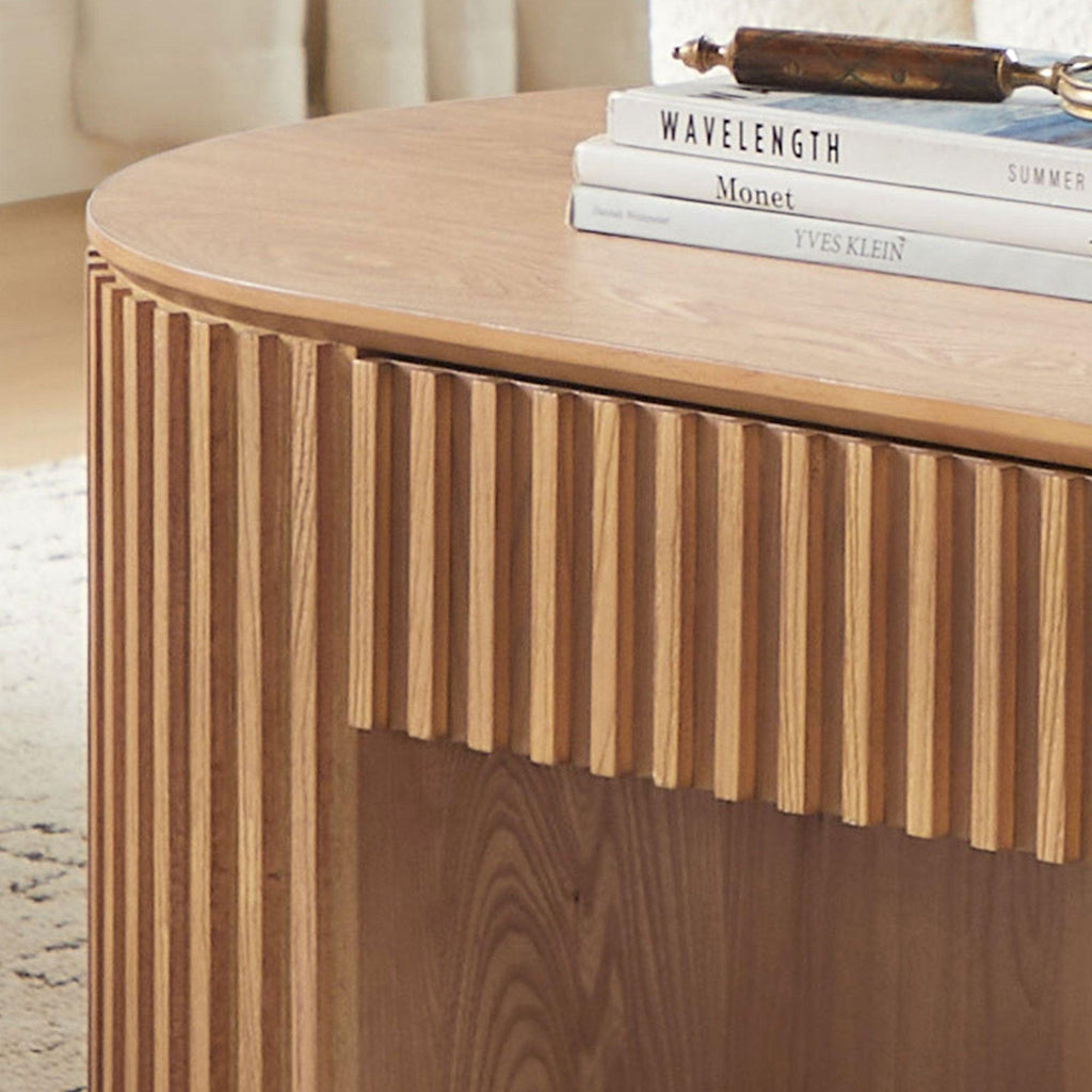 51.18'' Oval Coffee Table - Mid Century Modern Design.