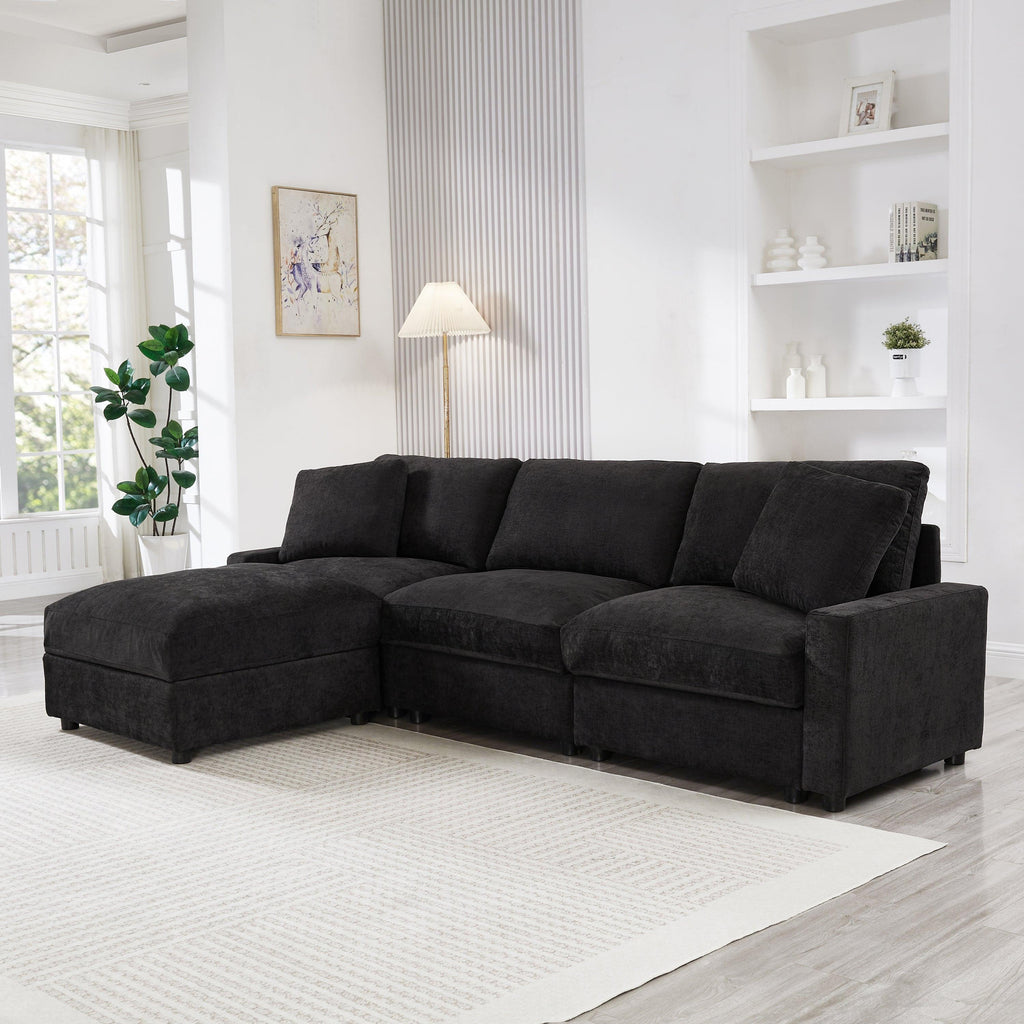 Modular Sectional Sofa with Storage for Living Room.