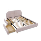 Queen Size Upholstered Bed Frame - Modern Minimalist Design.