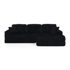 Modern Modular Sectional Sofa in Black.