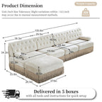 Beige Velvet Chesterfield Sofa for Living Rooms & Bedrooms.