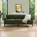 Alana Lawson Olive Green Velvet Sofa for Living Room.