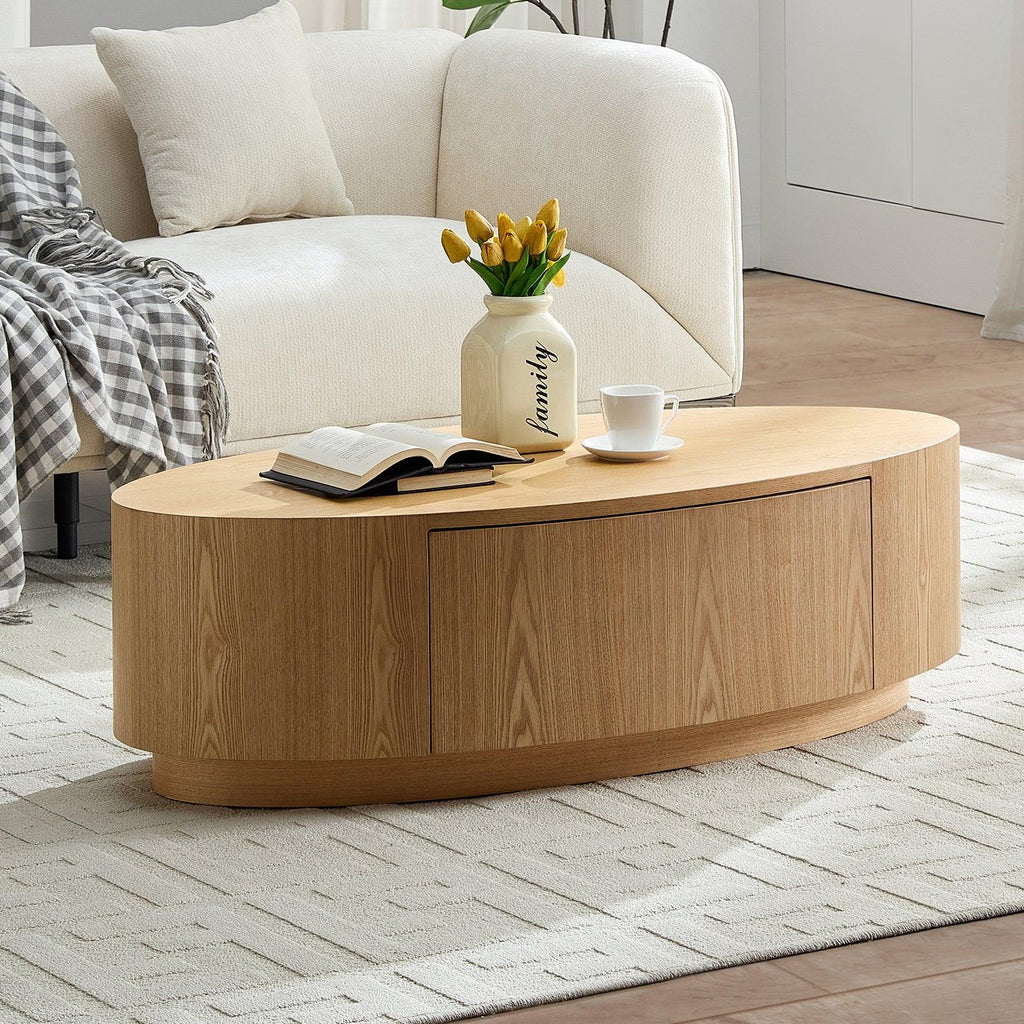 Modern Oval Coffee Table - Stylish Living Room Accent.