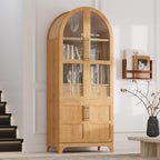 K&K Arched Kitchen Pantry Cabinet for Storage & Organization.