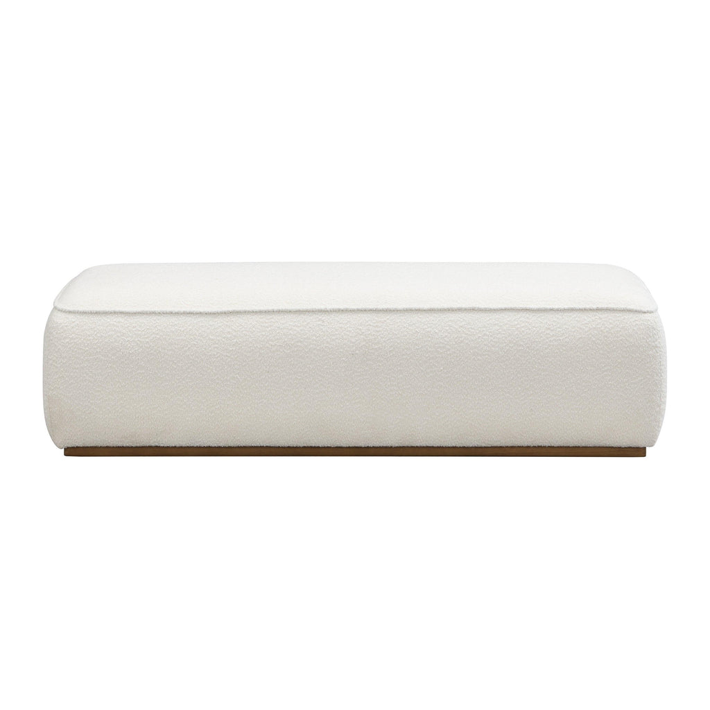 Beige Grainy Footstool for Modern or Nordic Home.