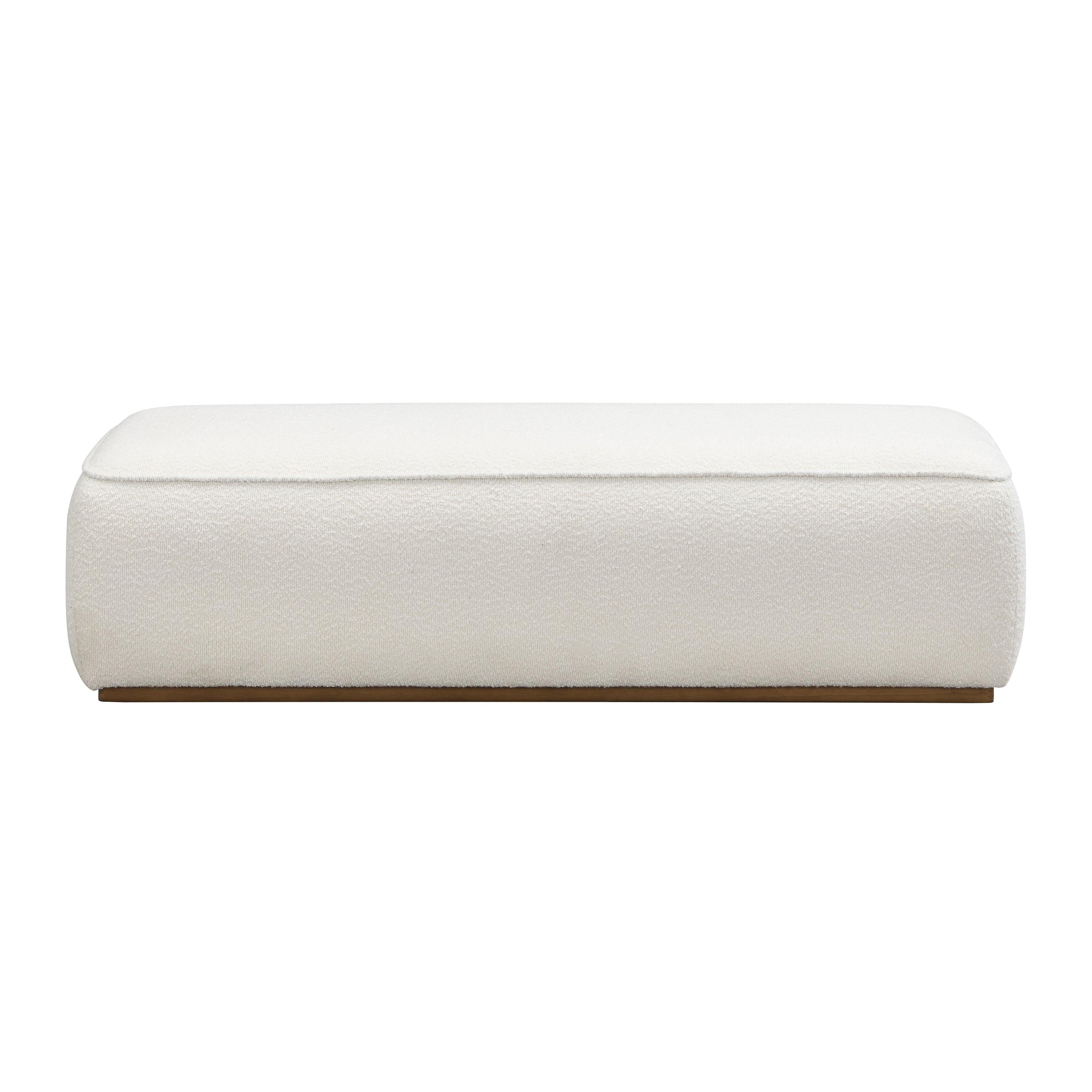 Beige Grainy Footstool for Modern or Nordic Home.