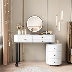 Minimalist Dressing Table with Detachable Mirror.