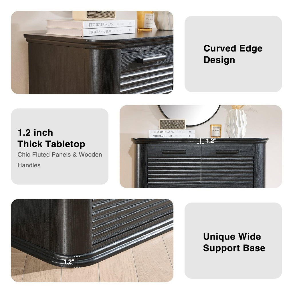 Modern 6 Drawer Dresser Storage for Bedroom & Living Room.