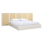 Capri Cane Platform Bed with Extended Headboard.