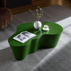 50 Inch Green Fiberglass Coffee Table for Living Room.