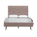 Crosby Upholstered Velvet Full Bed in Blush