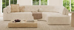 119'' Curved L-Shaped Sectional Sofa for Modern Living.