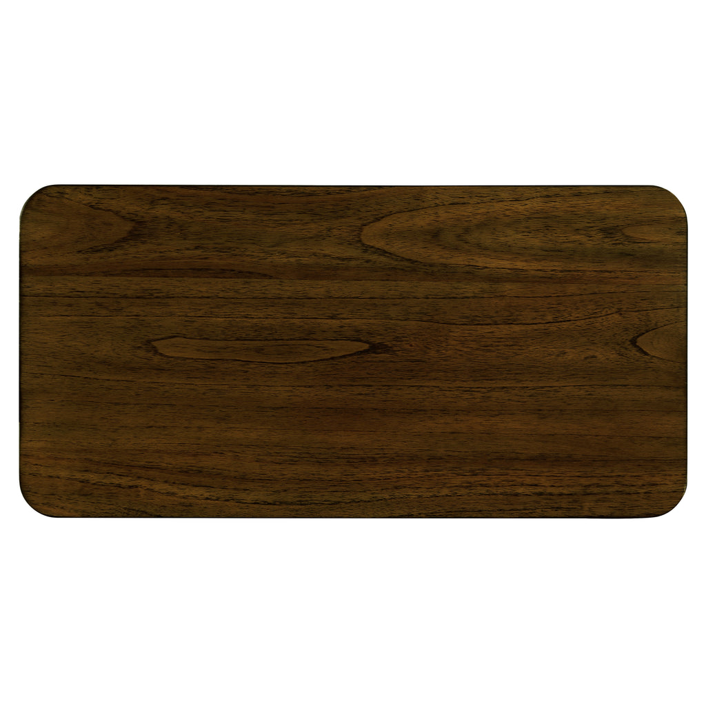 25'' Rectangular Farmhouse End Table with Storage Shelf, Sofa Side Table with Solid Wood Legs for Living Room, Bedroom, Office, Walnut