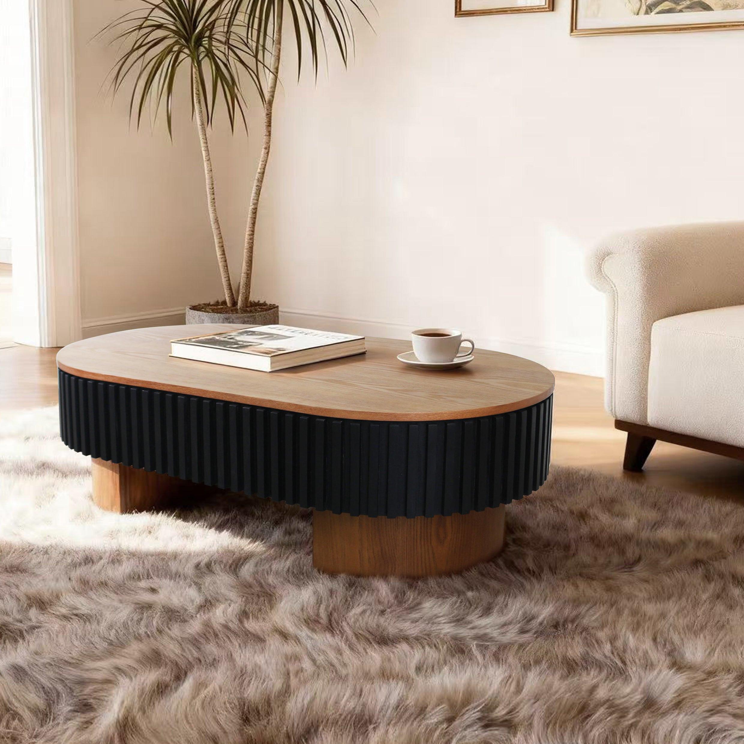 43.7" Modern Coffee Table with Hidden Storage - Perfect for Living Room.