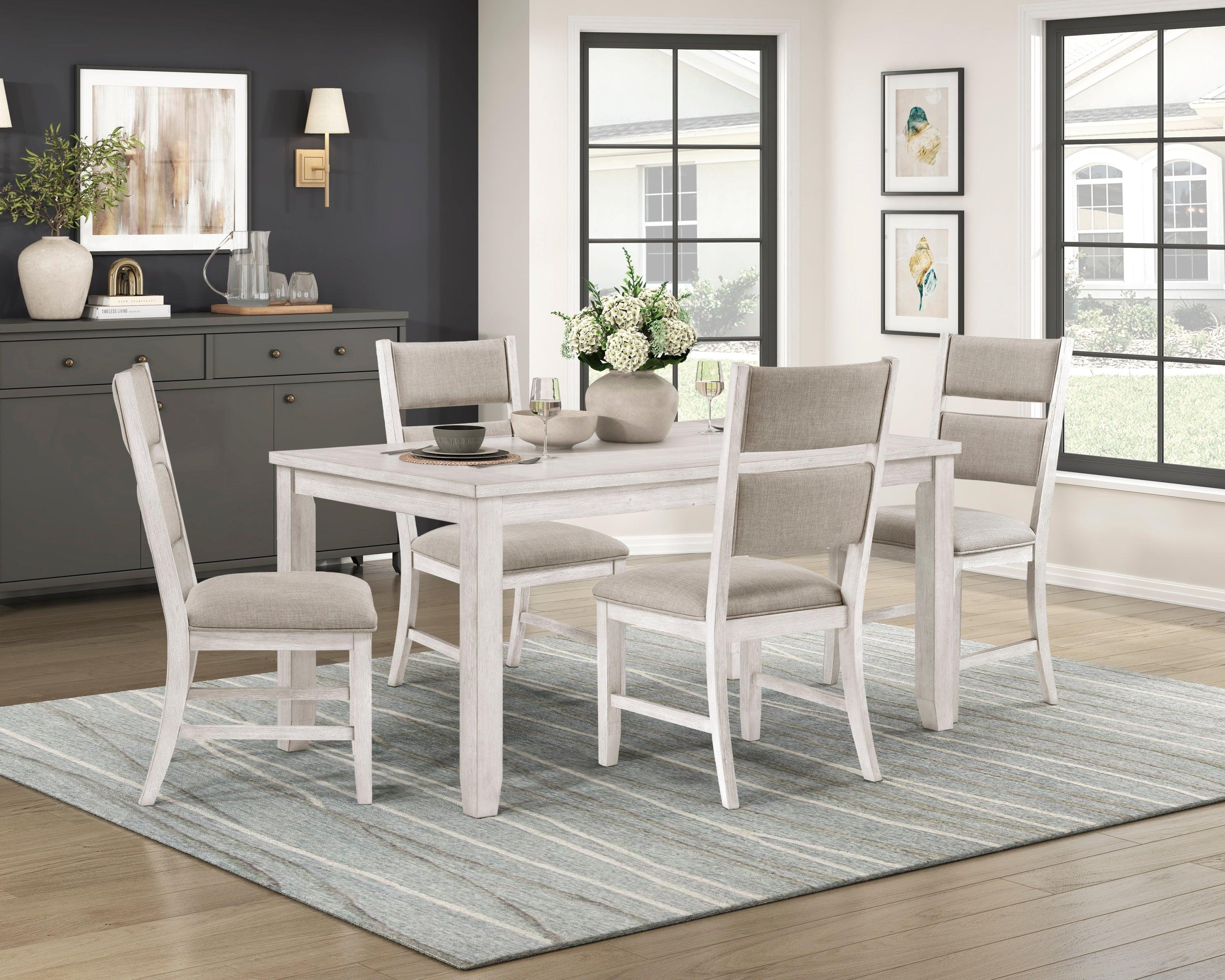 Farmhouse Dining Set with Table and 4 Chairs.