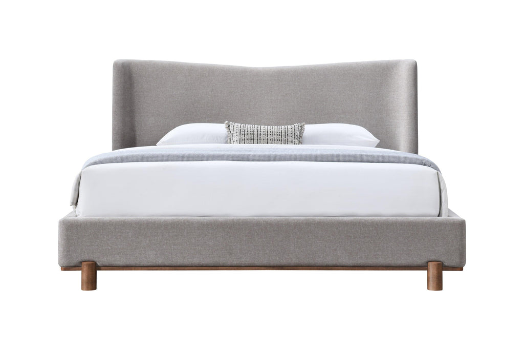 Melbourne Gray Chenille Eastern King Bed Frame.