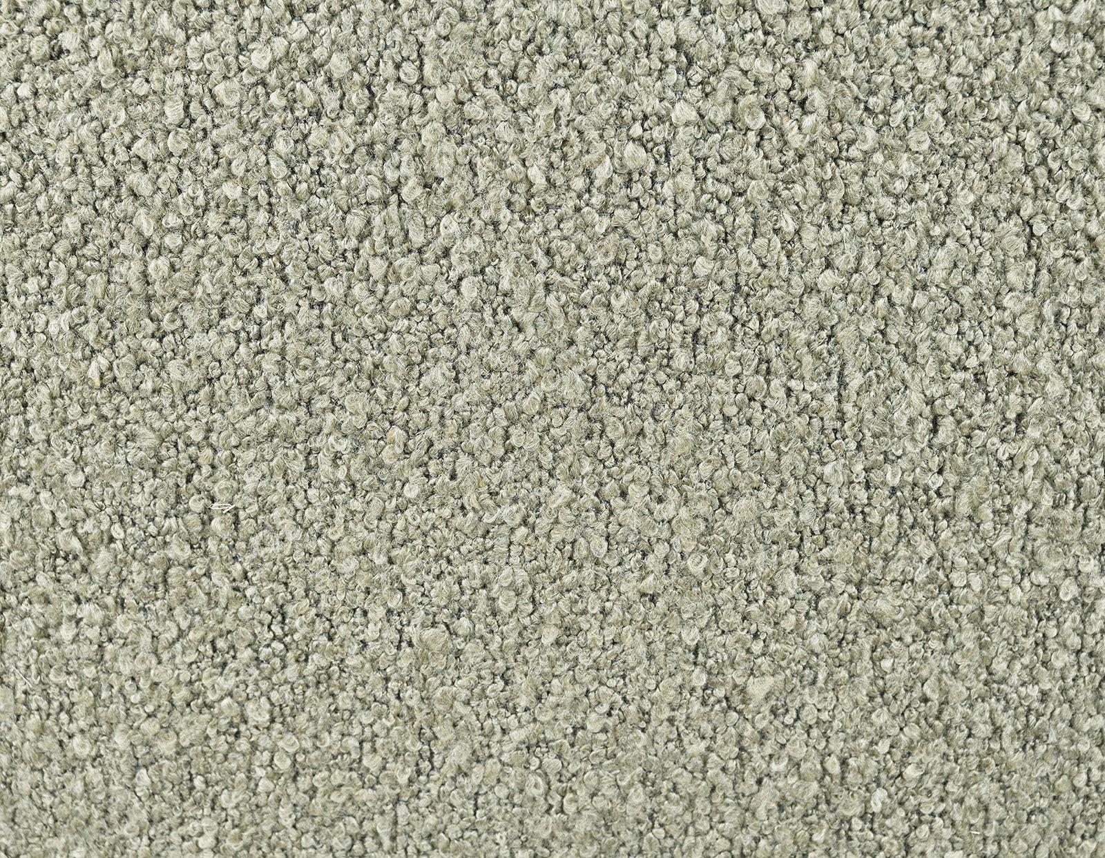 Green Boucle Fabric Accent Chair with Ball Feet.