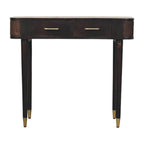 Solid Wood Belmont Console Table,Brown,2-Drawers.