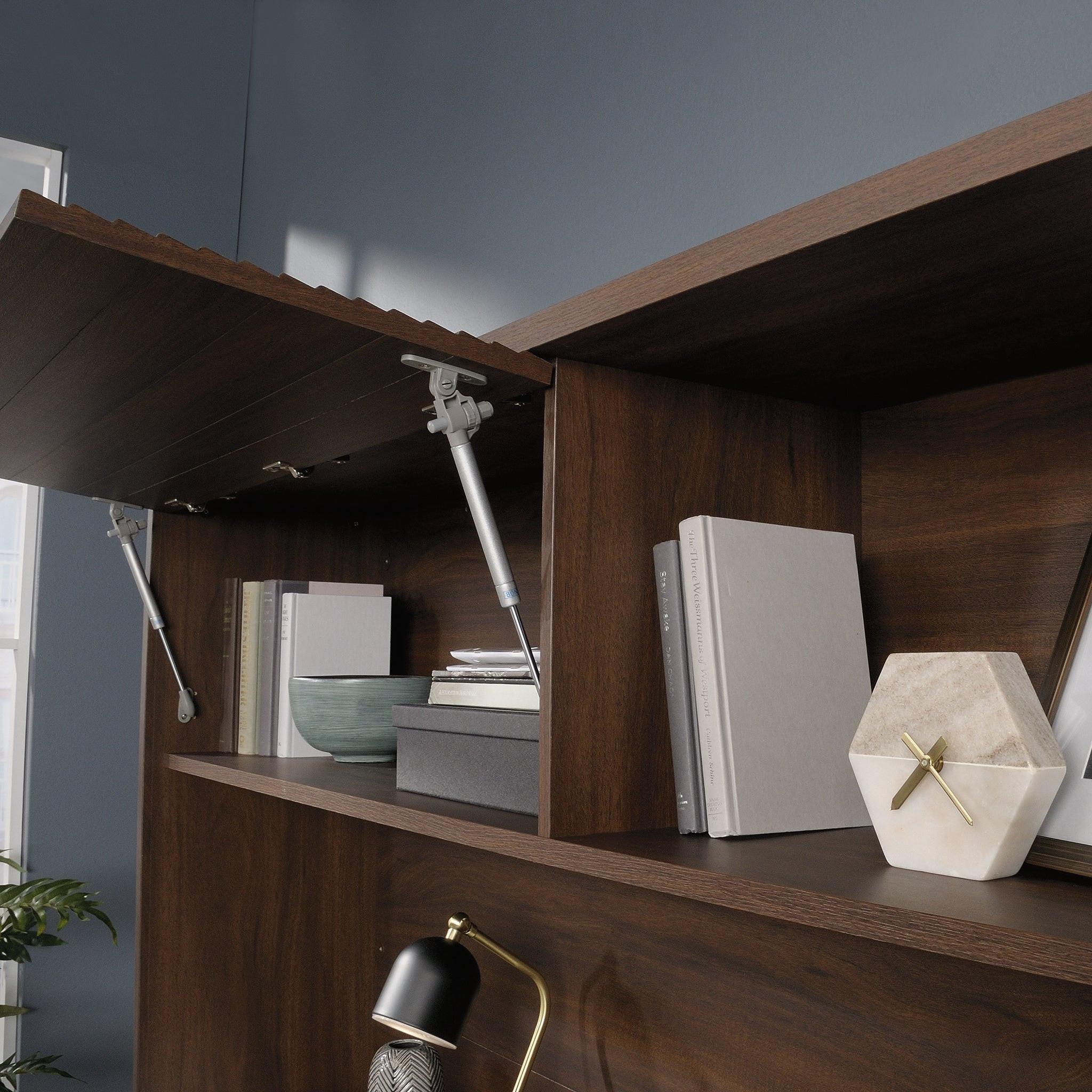 Modern Hutch with Hidden Storage for Home Office.