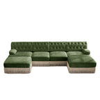 4-Seater Cloud Modular Sectional Sofa with Ottomans.