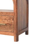 Solid Wood Arc-Line Media Console - Solid Wood Media Console.