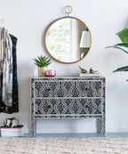 26" x 32" Circle Wall Mirror with Gold Metal Frame, Accent Mirror for Living Room, Entryway, Office - Groovy Boardz