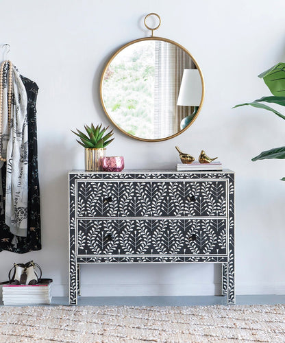 26" x 32" Circle Wall Mirror with Gold Metal Frame, Accent Mirror for Living Room, Entryway, Office - Groovy Boardz