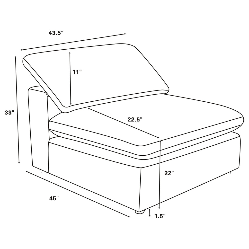 Segoura Grey Upholstered Sectional Sofa - 5-Piece Design.