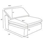 Segoura Grey Upholstered Sectional Sofa - 5-Piece Design.