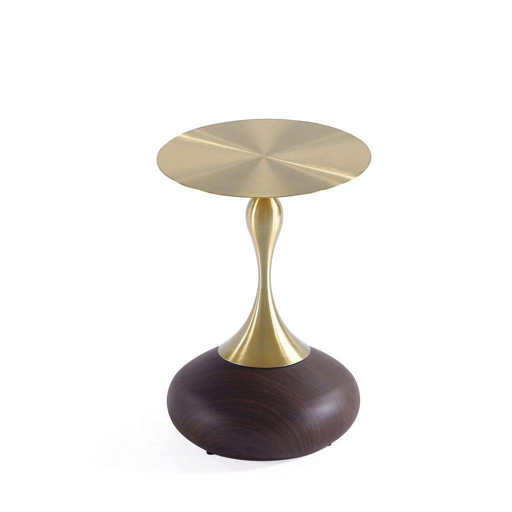 Patchin End Table in Brown and Gold