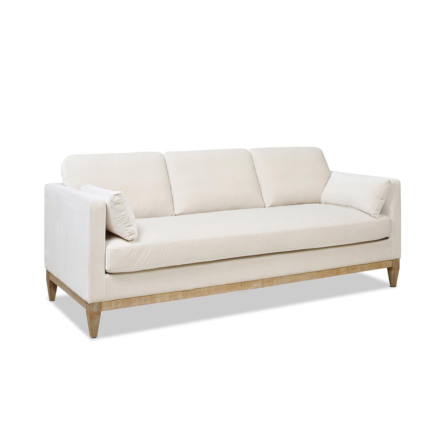 Knox 84' Modern Farmhouse Sofa French Beige Velvet.